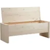 Coffre de rangement en bois brut