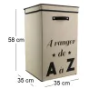 Panier à linge pliable en tissu 70L Famille