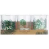 Photophores jungle avec bougies chauffe-plat