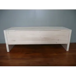 Coffre de rangement en bois brut