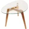 Tables gigognes galets plateaux en verre trempé (Lot de 2)