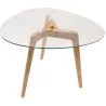 Tables gigognes galets plateaux en verre trempé (Lot de 2)