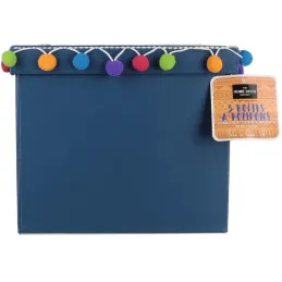 Boites rectangulaires pompons colorés Baba le Lama (Lot de 3)