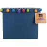 Boites rectangulaires pompons colorés Baba le Lama (Lot de 3)