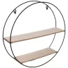 Etagère en bois et métal ronde 40 cm