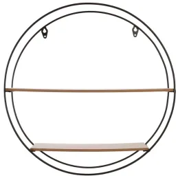 Etagère en bois et métal ronde 40 cm