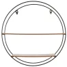 Etagère en bois et métal ronde 40 cm