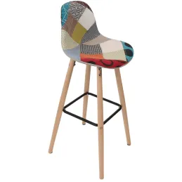 Tabouret de bar scandinave patchwork