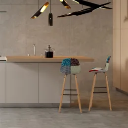Tabouret de bar scandinave patchwork