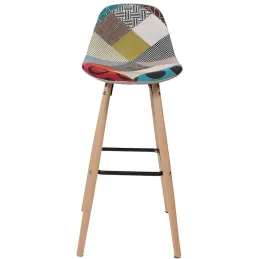 Tabouret de bar scandinave patchwork