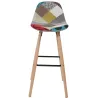 Tabouret de bar scandinave patchwork
