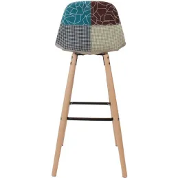 Tabouret de bar scandinave patchwork