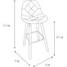 Tabouret de bar scandinave Patchwork