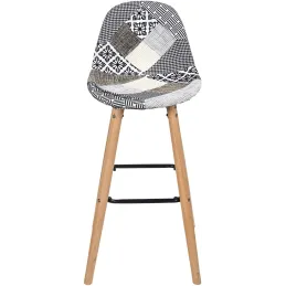 Tabouret de bar scandinave Patchwork