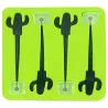 Moule à glaçons avec 4 agitateurs cactus