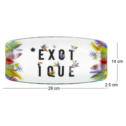 Plat en verre déco Exotique 19 cm
