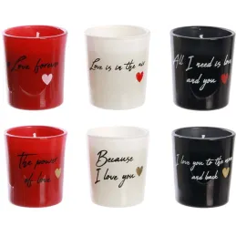 Coffret 6 bougies mots d'amour