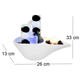 Fontaine d'intérieur Piro avec éclairage LED multicolore