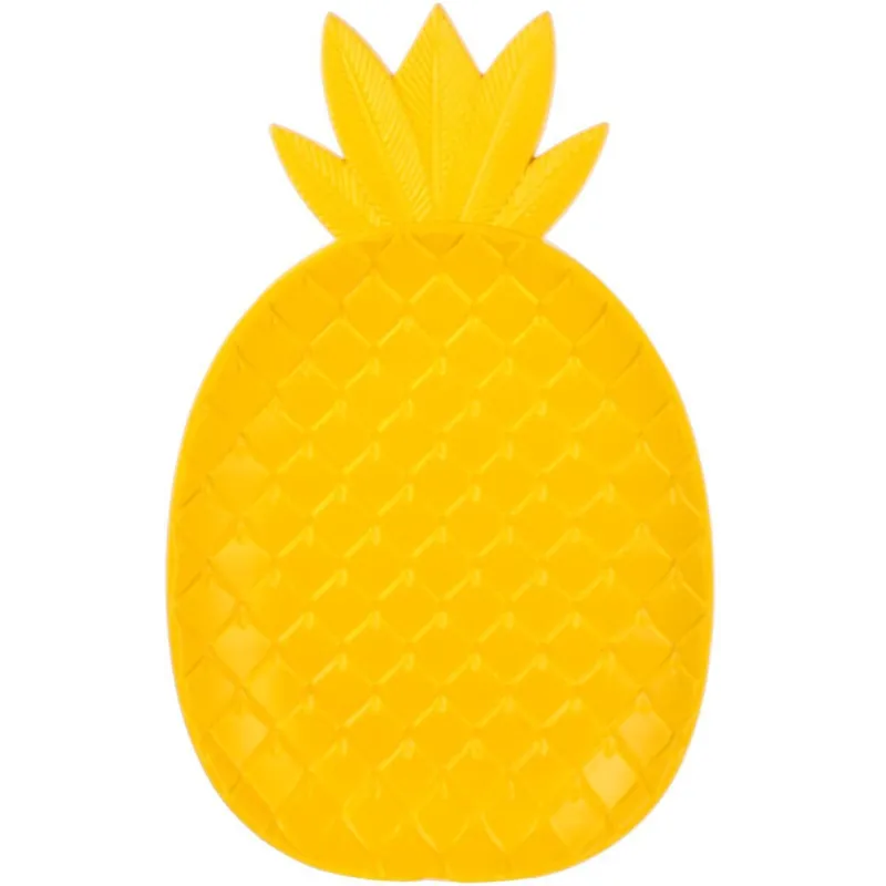 Vide-poche en bois coloré Ananas