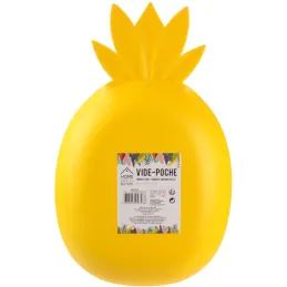 Vide-poche en bois coloré Ananas