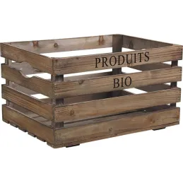 Caisse en bois Produits bio