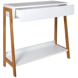 Console scandinave en bois avec tiroir Ida