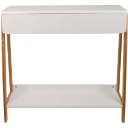 Console scandinave en bois avec tiroir Ida