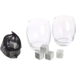 Coffret 2 verres et pierres à whisky