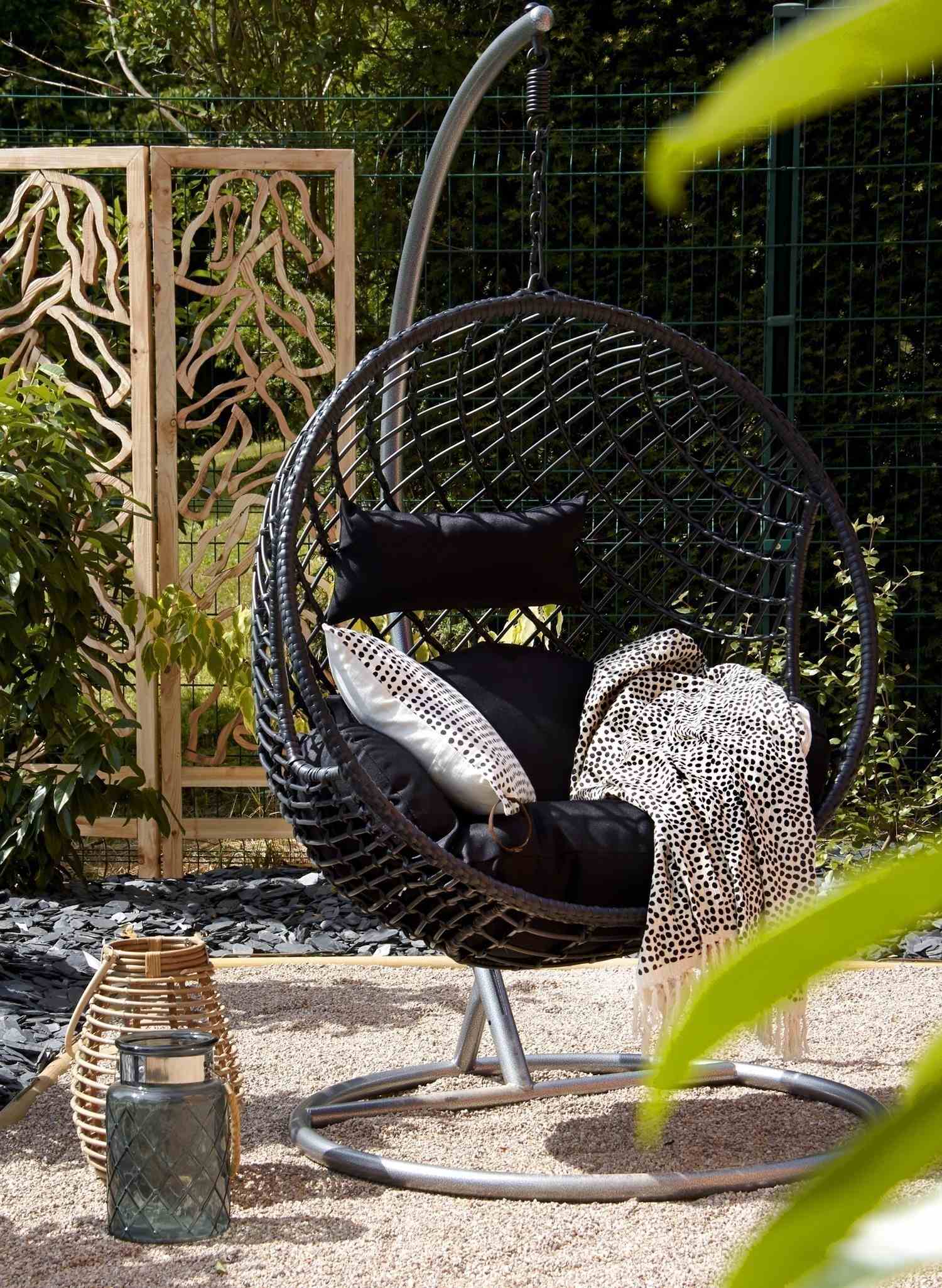 Chaise hamac sur pied Hamac de jardin Balancelle jardin - Ciel & terre