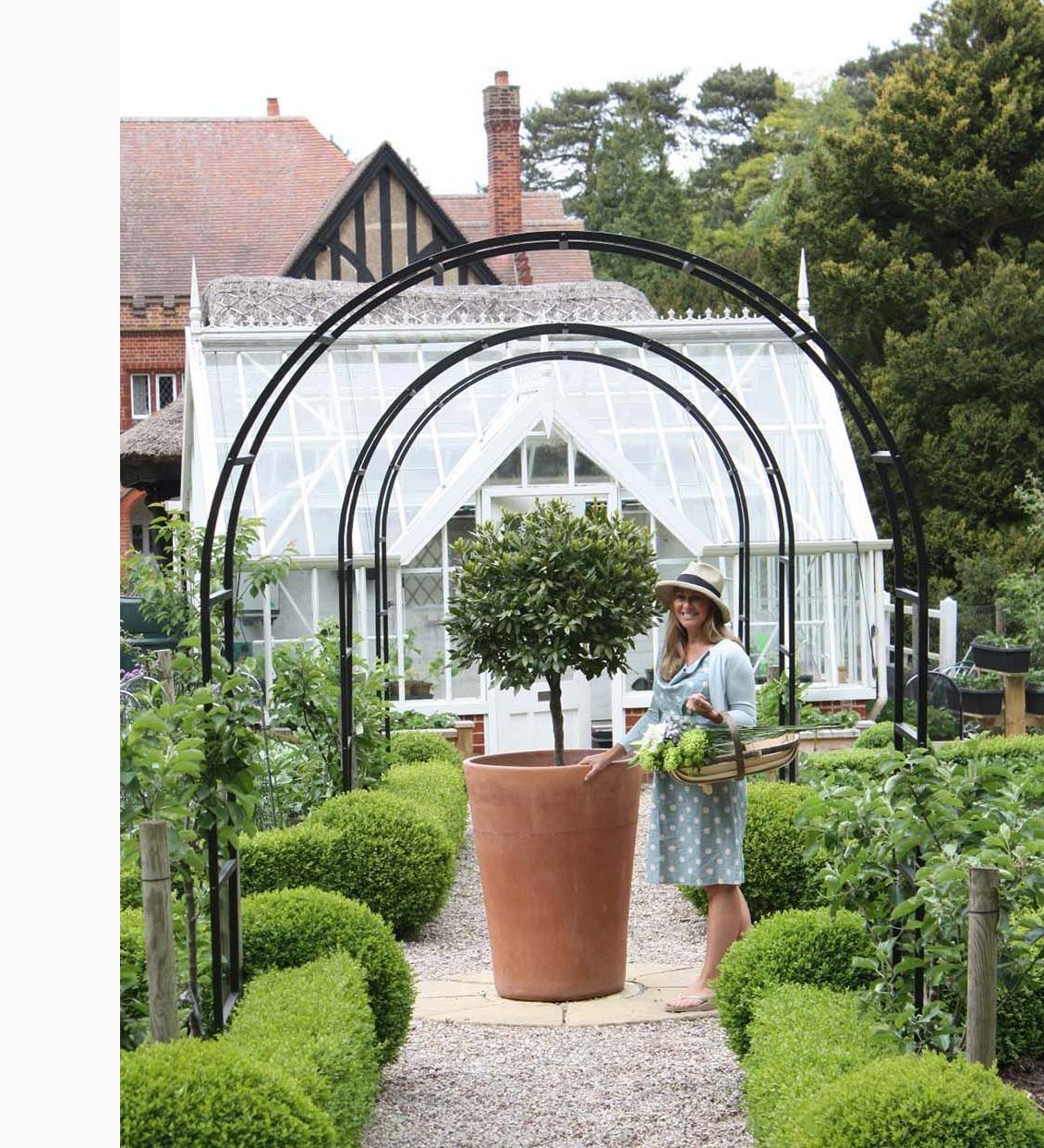 Arche de jardin en bois, arceau de jardin