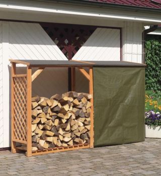 Abri Stockage Bûches Extérieur Gris 172x91x154 . Idéal rangement bois de  chauffage - Le Poisson Qui Jardine