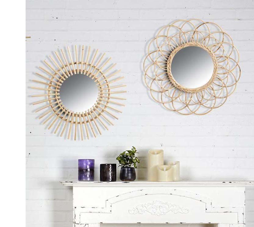 decoration-murale-rotin-miroir