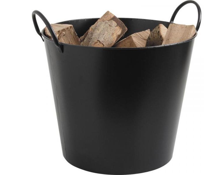 Panier à bûches de bois en métal porte-bûches métal noir helloshop26  13_0002177 - Conforama