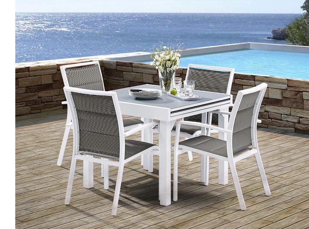 Table Jardin 4 Personnes ~ Salon De Jardin 4 Places Resine Tressee