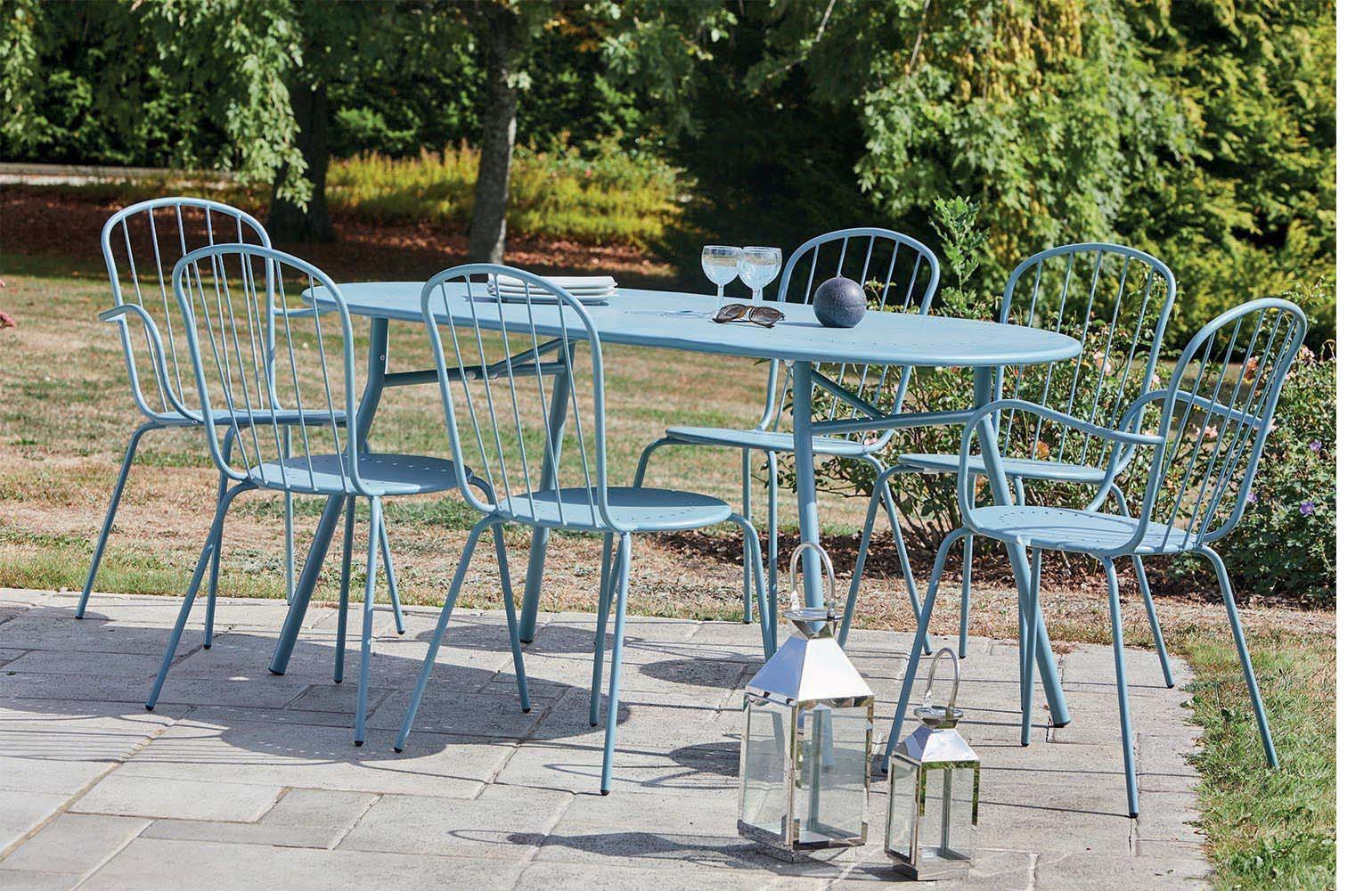 Salon de jardin acier  Jardindeco