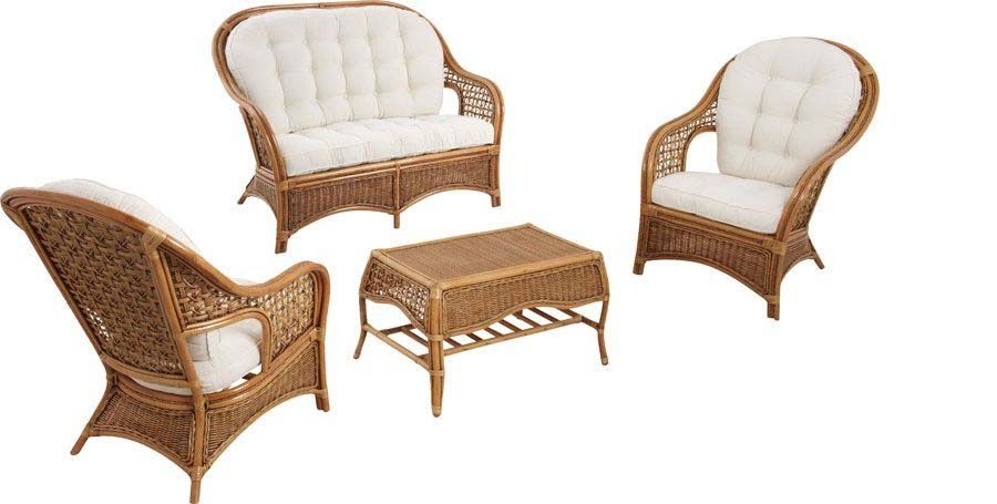 Chaise longue Salon De Jardin En Rotin , Vers 1900