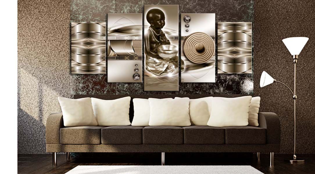 decoration-murale-metallique-toile-effet-dore