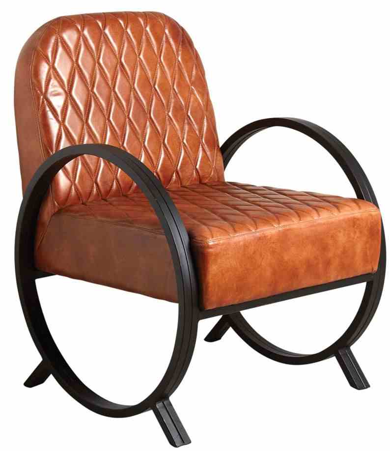 fauteuil-de-salon-moderne-cuir-et-metal