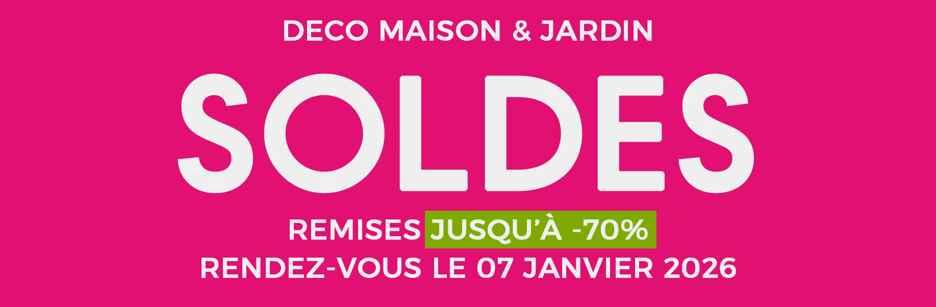 Soldes : evenenement shopping sur Jardindeco.com