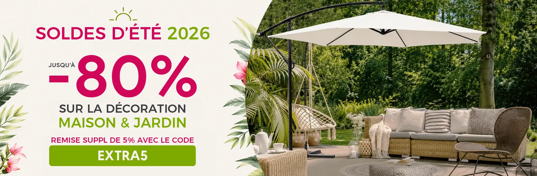 Soldes : evenenement shopping sur Jardindeco.com