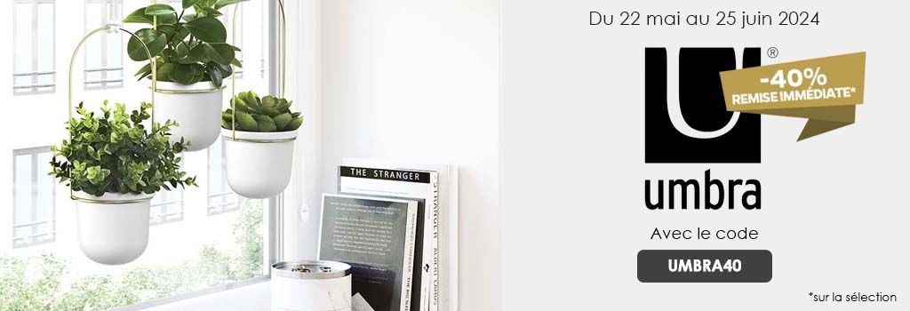 Sélection Umbra à -40% : evenenement shopping sur Jardindeco.com