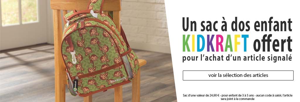 Sac a dos Kidkraft offert : evenenement shopping sur Jardindeco.com