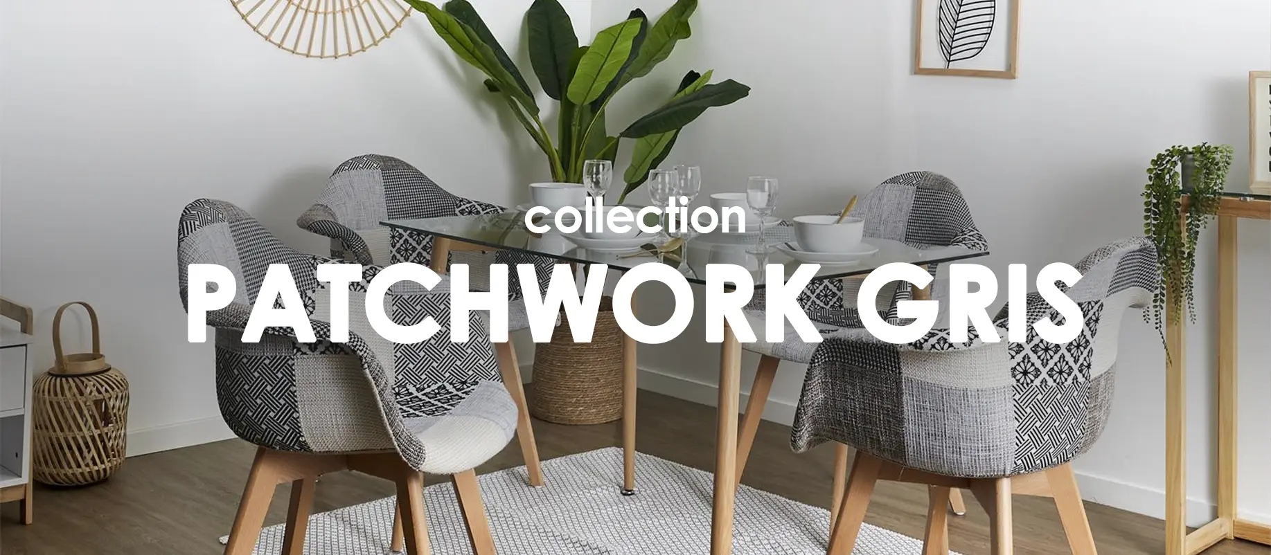 Collection Patchwork gris : Collection shopping sur Jardindeco.com