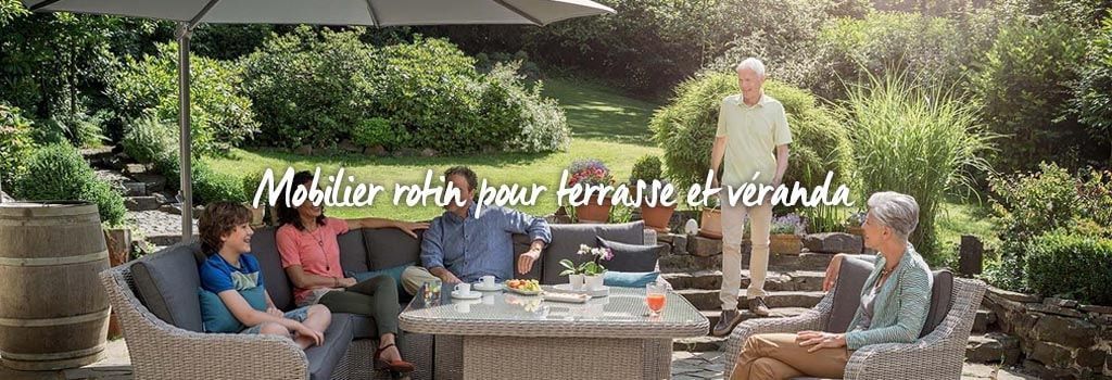 Mobilier rotin pour terrasse et véranda : evenenement shopping sur Jardindeco.com