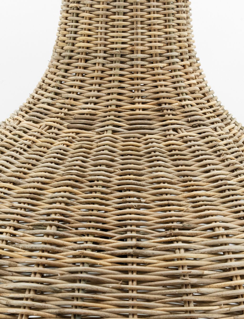 Abat-jour rond en jonc naturel ajouré (diamètre 30cm