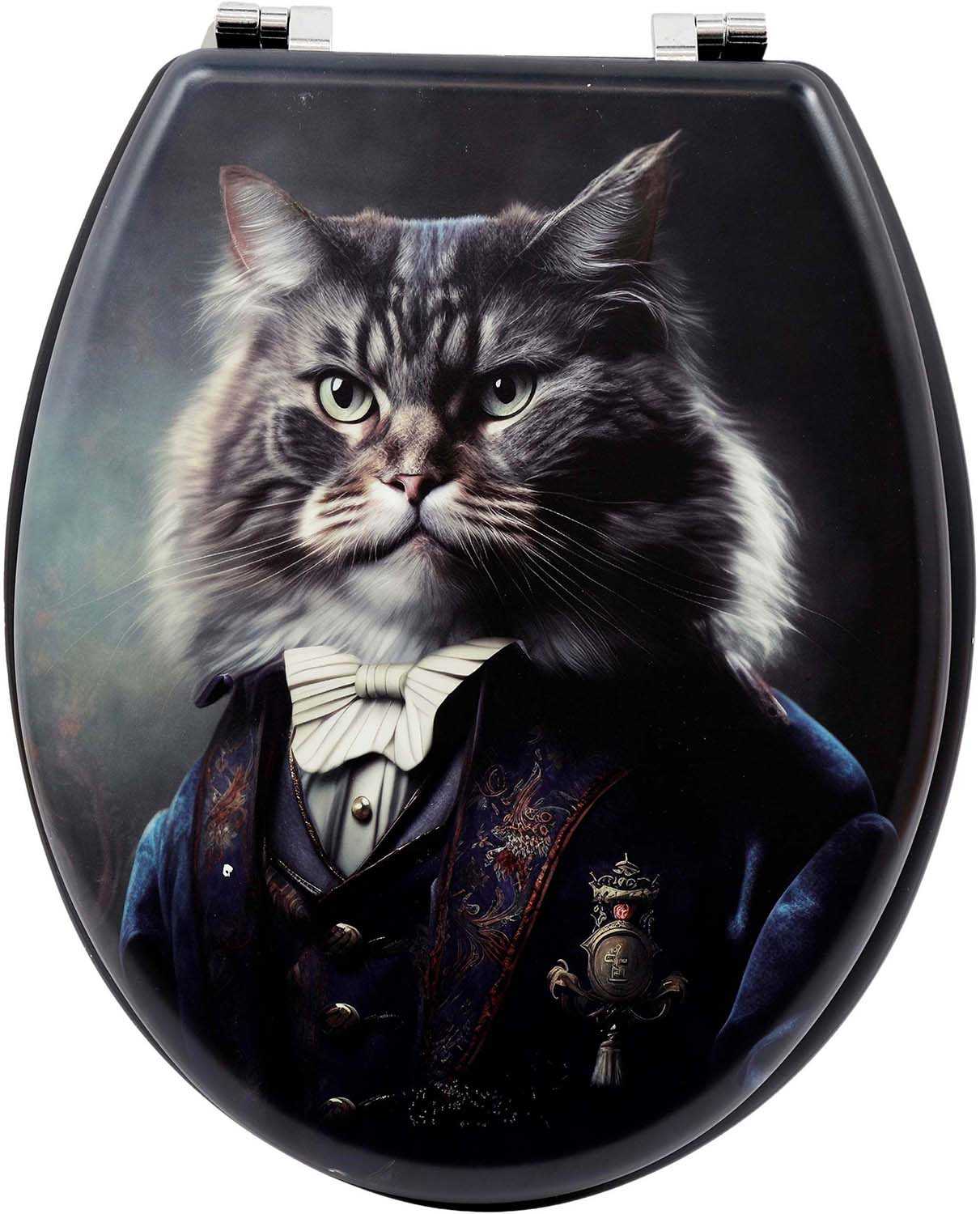 Lot De 5 Autocollants 30 X 20 Cm Motif Chat Mignon 3D Pour Abattant De WC