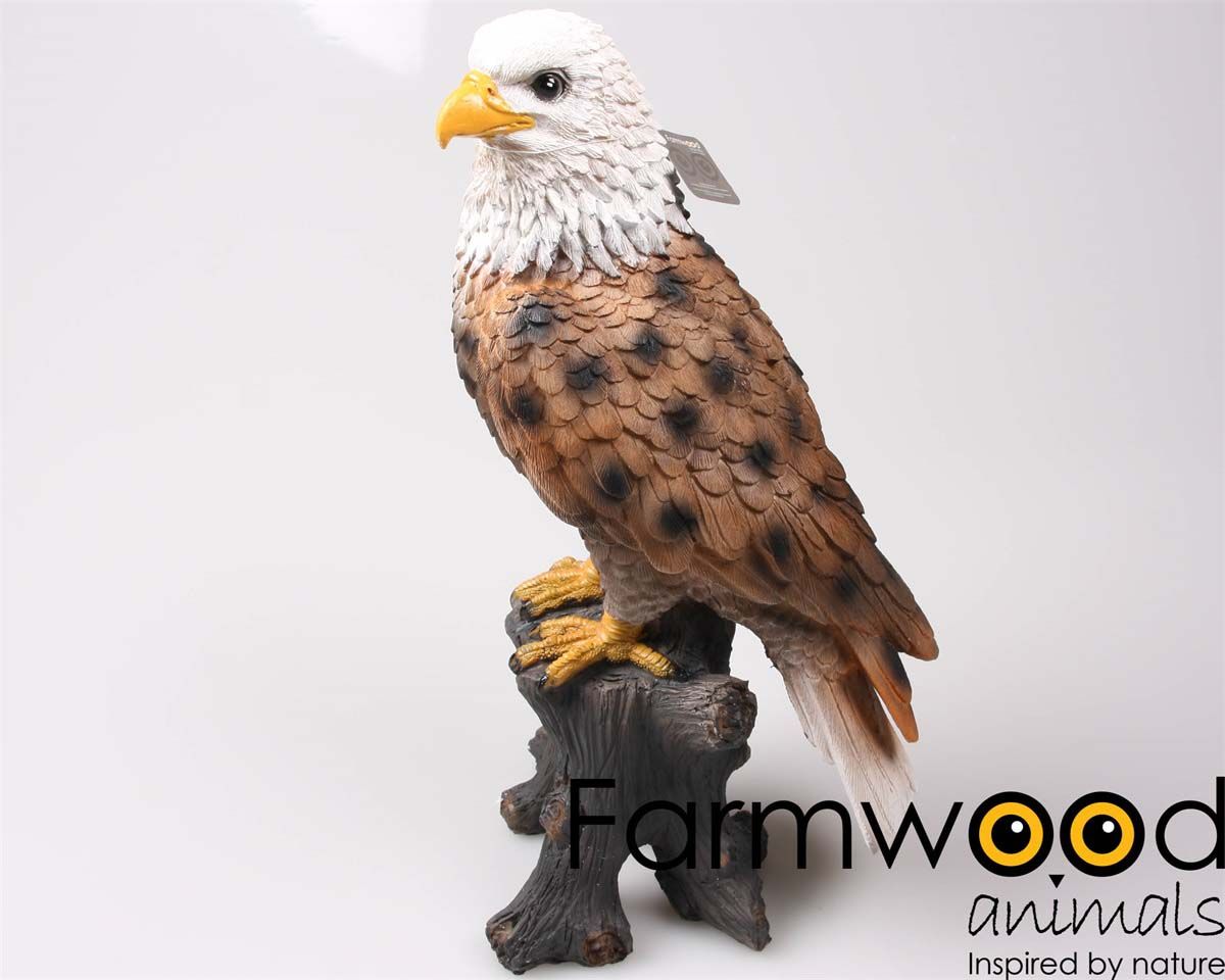 Grande Statue Aigle En Ivoire 21 Cm Pour Meuble TV Ou Déco