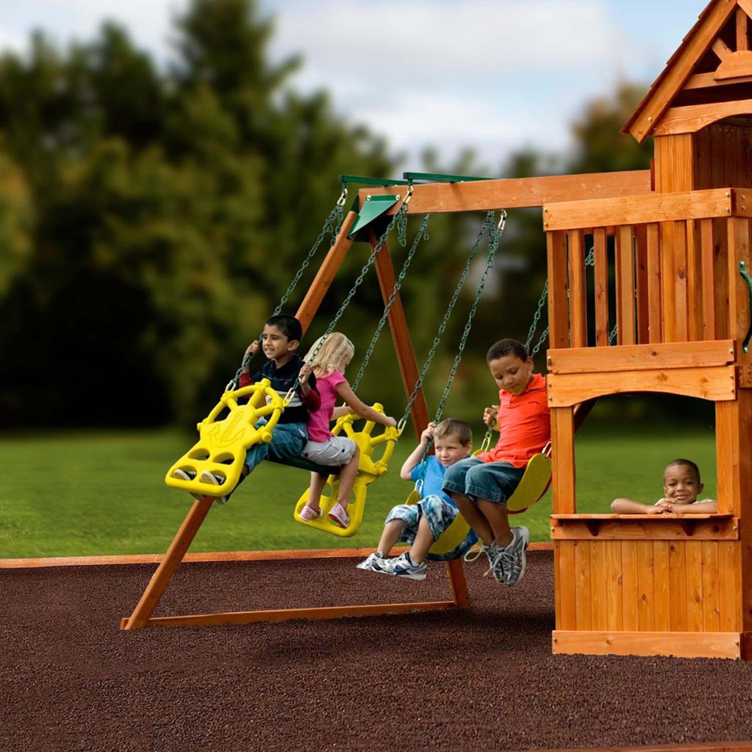 Aire de jeux en bois Atlantic Jardindeco