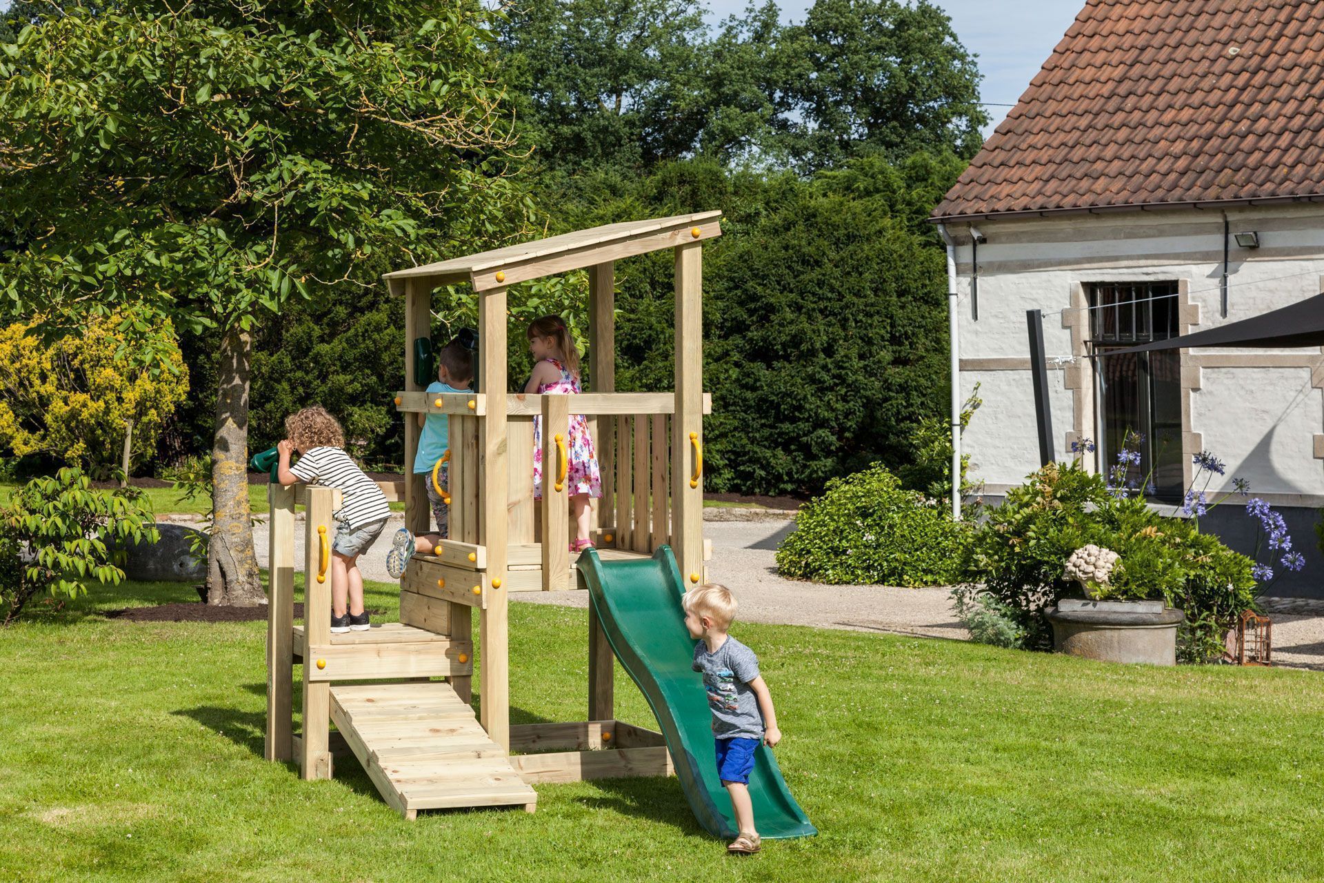 Aire de jeux en bois cascade