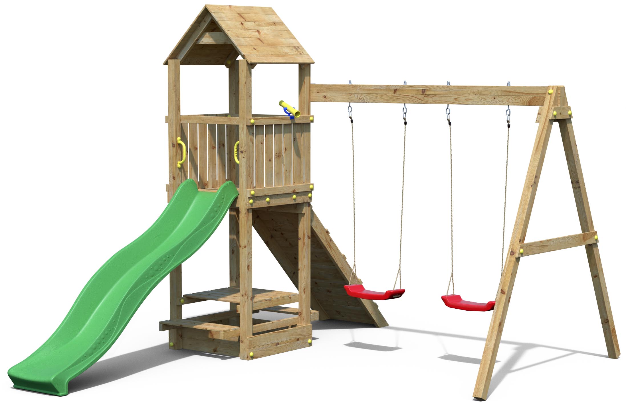 Aire de jeux toboggan et balançoire flatti